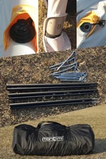 4 Kişilik Otomatik Şişme Kamp Çadırı Dahili Pompalı Şarjlı Motorlu 220cm x 220cm x 175cm