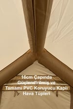 6 Kişilik 4 Mevsim Şişme Kamp Çadırı 6m2 300cm x 200cm x 210cm 420D Kumaş