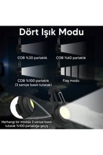 Hag Çok Amaçlı Şarjlı Kamp Lambası İmdat Çekici, Açacak, Tornavida, Karabina, Yıldız Anahtar
