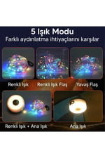 Hag Çok Renkli Şarjlı Kamp Lambası Makaralı 8 Metre Uzayabilir RGB Ledli ve 5 Modlu
