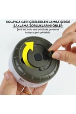 Hag Çok Renkli Şarjlı Kamp Lambası Makaralı 8 Metre Uzayabilir RGB Ledli ve 5 Modlu
