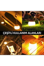 Hag Kamp Lambası Kancalı ve Ayarlanabilir 6 Farklı Işık Ayarlı Çadır Aydınlatması