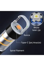 Hag Kamp Lambası Şarjlı Spiral Tip Aydınlatma El Feneri