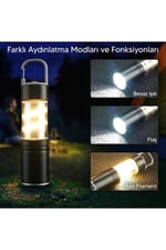 Hag Kamp Lambası Şarjlı Spiral Tip Aydınlatma El Feneri