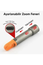 Hag Şarjlı El Feneri Zoomlu Kamp Lambası 4 Farklı Renkte Spot Ambiyans Aydınlatma