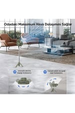 Hag Şarjlı Teleskopik Vantilatör Kamp Lambası İç ve Dış Mekan Serinleticili Çadır Fanı