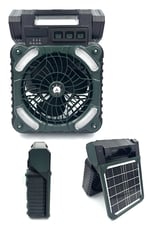 Hag Solar Kamp Lambası Şarjlı Vantilatör Güneş Enerjili ve Zaman Ayarlı Kamp Lambası