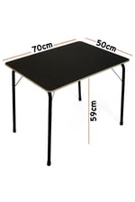 Hexa Plus Kamp Masası Plywood Katlanır Bahçe Masası 50cm x 70cm