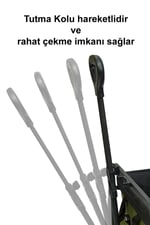Kamp Arabası Arkası Açılabilir Taşıma Arabası Vagon Alışveriş Arabası Frenli Ve Geniş Tekerlekli