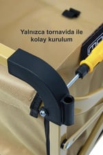 Kamp Arabası Gölgelikli ve Çantalı Katlanır Taşıma Arabası Alışveriş Arabası Frenli ve Geniş Tekerlekli