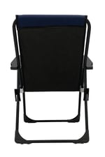Natura 2 Adet Kamp Sandalyesi Piknik Sandalye Dikdörtgen Bardaklıklı Lacivert + Katlanır MDF Masa