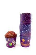 10 adet Uzay Astronot Cupcake Kabı ve 10lu kürdan
