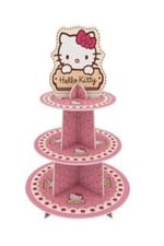 3 Katlı Karton Cupcake Standı Hello Kitty Temalı Kek Standı 30x30 Cm