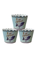 Deniz Kızı Cupcake Kabı 10lu ve 10lu kürdan