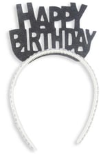 Eva Simli Taşlı Happy Bırthday Siyah Taç Adet:1