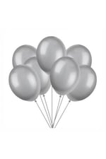 Gri 10lu Metalik Balon