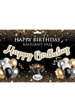 Happy Birthday İyiki Doğdun Temalı Karakterli Banner Doğum günü yazıları