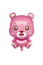 Helyuma Uyumlu Ayıcık Pembe Folyo Balon