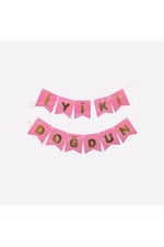 Iyi Ki Doğdun Pembe-gold Banner
