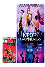 K-Pop Demon Hunters Boyama Kitabı Stickerlı 1 Adet