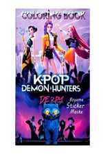 K-Pop Demon Hunters Boyama Kitabı Stickerlı 1 Adet