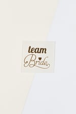 Kadın Altın Rengi Kalpli Team Bride Dövme BRIDETATTOO-6