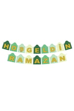 Karton Yazı Hoşgeldin Ramazan Banner Yeşil Temalı