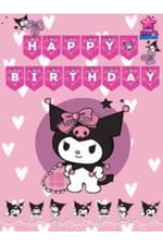 Kuromi Happy,MyMelody Birthday Banner