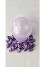 Lila Lavanta Rengi Metalik Balon 10lu