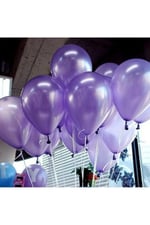 Metalik 12'inç Lila Balon 10 Adet