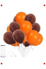 Metalik Turuncu-Kahve Balon Seti (12 inç, 10 Adet)