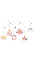 Mini Party Store 6'lı Tavan Süs Çiçekli Unicorn