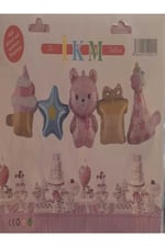 mutlu anılar parti evi baby shower folyo balon seti