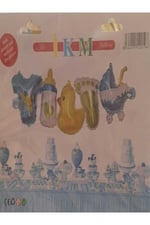 mutlu anılar parti evi baby shower folyo balon seti