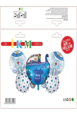 mutlu anılar parti evi babyshower folyo balon seti