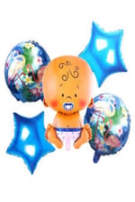 mutlu anılar parti evi babyshower folyo balon seti