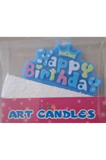 mutlu anılar parti evi mini happy birhday mavi mum