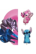 Mutlu anılar Parti Evi ,Stitch balon seti,STİTCH Folyo balon,Stitch doğum günü