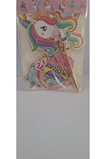 Mutlu anılar parti evi unicorn temalı pasta süsü