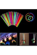Parti Aksesuar Fosforlu Çubuk Glow Stick 15 Li Paket