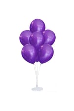 Parti Balon Standı 10 Adet Sedefli Metalik Mor Balon Seti
