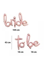 Parti Malzemeleri Bride To Be Folyo Balon Rose Gold
