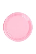 Pembe Plastik Tabak 25 Adet 22 Cm