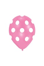 Pembe Puantiyeli Balon 8li