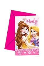 Prensesler Summer Palace Parti Davetiyesi (6 Adet)