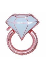 Rose Gold Tektaş Yüzük Folyo Balon 80 Cm