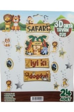 Safari Konsept 3d Tavan Süs Seti