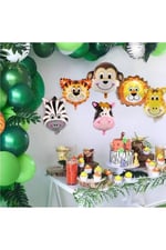Safari Model Aslan Folyo Balon Büyük Boy Folyo Balon Çok Renkli