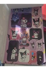 Sanrıo karakterli kuromi kapak sticker defteri