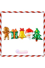 Yılbaşı Folyo Balon Mini Birleşik Set 98cm - 48cm